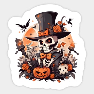 Halloween Skull Terror Sticker